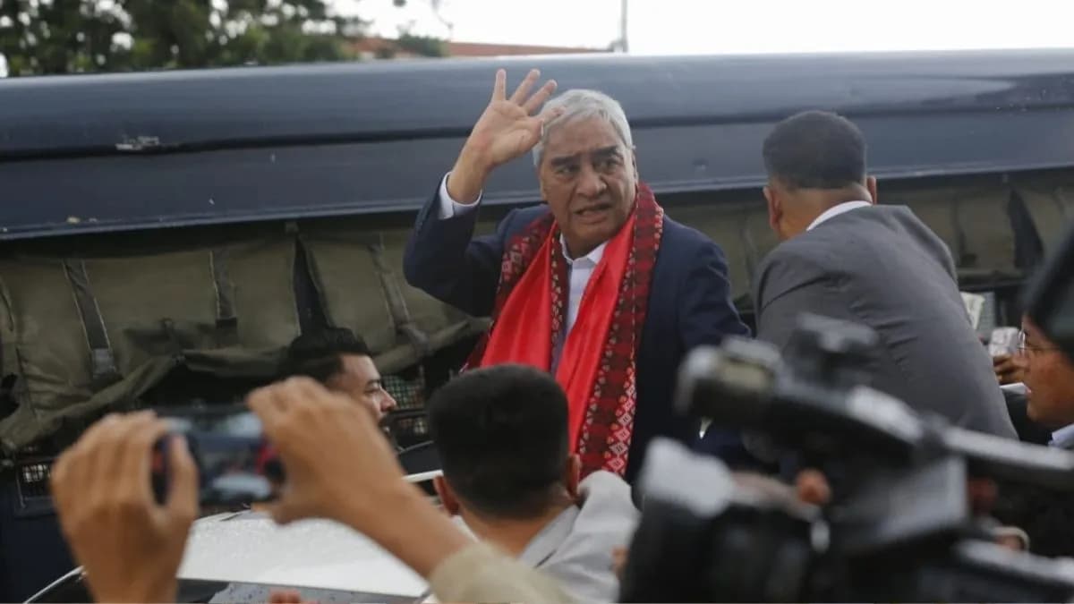 Nepal's Former Prime Minister Sher Bahadur Deuba Returns Home After Medical Treatment
