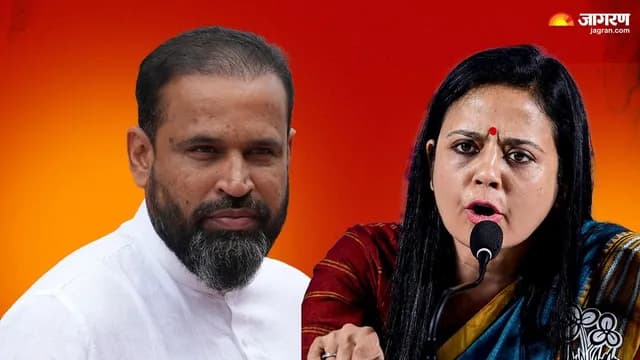 TMC MP Mahua Moitra Attacks Colleague Yusuf Pathan Over Alleged Fear of Amit Shah