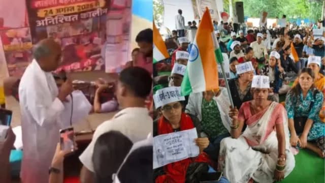 Digvijay Singh Joins Teacher Recruitment Protest in Bhopal, Warns of Hunger Strike