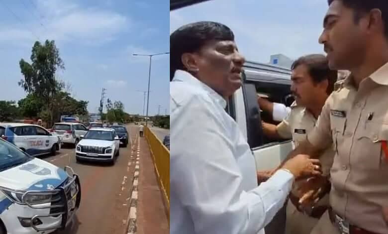 Former MLA Koppula Mahesh Reddy Detained by Police While Supporting Farmers' Protest